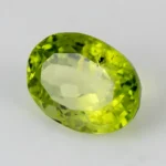 Natural Peridot Stone 3.86 Carat (4.24 Ratti) - Side view