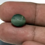Natural Quartz Cat’s Eye Gemstone (Lahsuniya Ratna) – 5.24 Carat (5.76 Ratti) - in palm