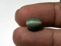 Natural Quartz Cat’s Eye Gemstone (Lahsuniya Ratna) – 6.30 Carat (6.92 Ratti) - in palm