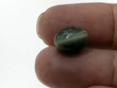 Natural Quartz Cat’s Eye Gemstone (Lahsuniya Ratna) – 8.65 Carat (9.50 Ratti) - in palm