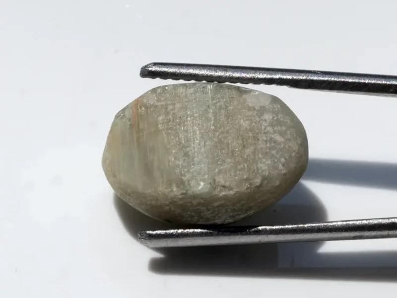 Natural Quartz Cat’s Eye Gemstone (Lahsuniya Ratna) – 9.40 Carat (10.33 Ratti) - back view