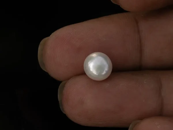 Cultured Pearl Stone (Moti Ratna) 3.88 Carat (4.26 Ratti) - In palm