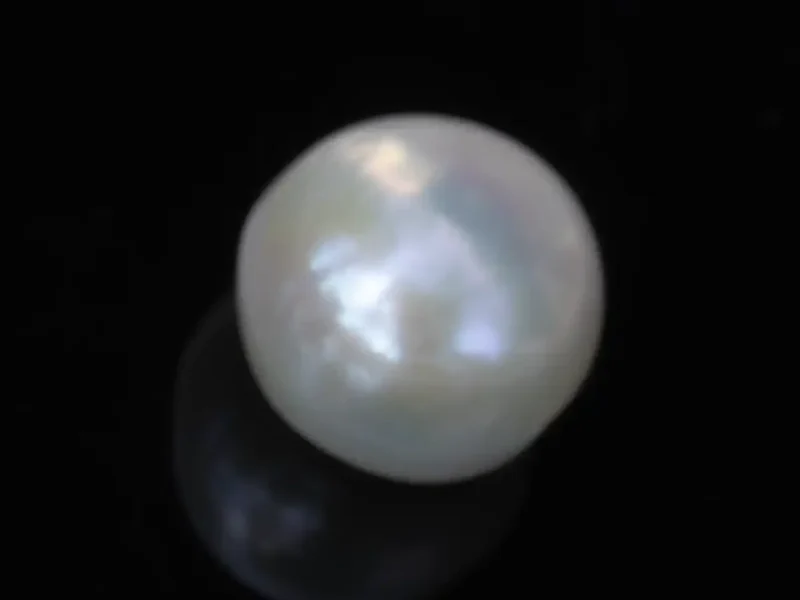 Cultured Pearl Stone (Moti Ratna) 4.24 Carat (4.66 Ratti) - Top view