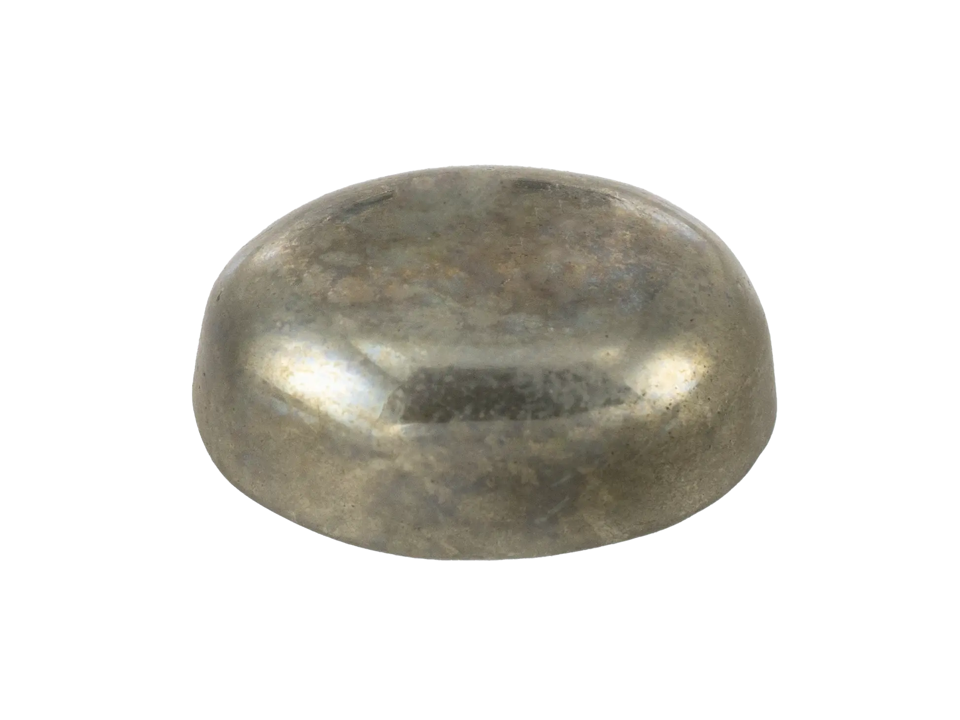 A metallic, crystalline cluster of certified Pyrite.