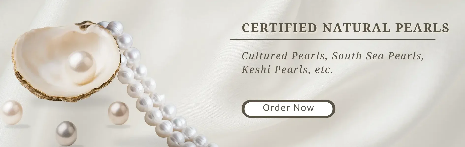 Elegant assortment of certified natural pearls.