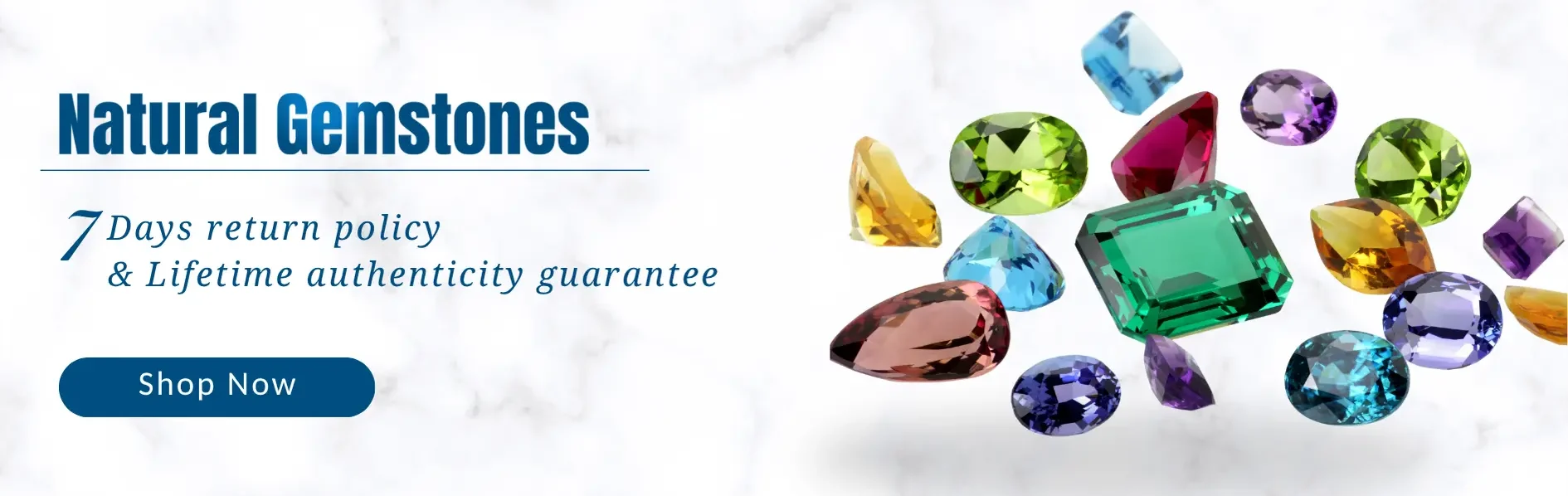 Vibrant collection of certified natural gemstones.