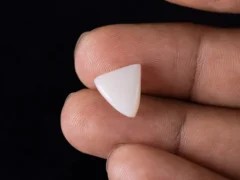 Wearing a 3.99 ratti triangle shukra ratna (Australian Opal)