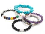 Natural Gemstone Bead Bracelets
