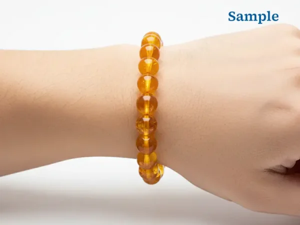 Wearing a natural citrine bracelet on wrist