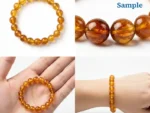 Wearing a natural citrine bracelet on wrist