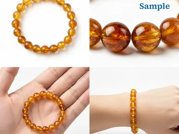 Wearing a natural citrine bracelet on wrist