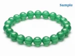 close-up of natural green aventurine beads
