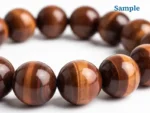 lose-up of red tiger eye gemstone beads
