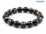 side profile of sulemani hakik bracelet black beads