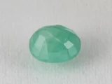 Brazilian Emerald 3.9 Carat (4.29 Ratti) Panna Stone back view — Sapota, pavilion facets and symmetry