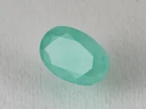 Brazilian Emerald 4 Carat (4.40 Ratti) Panna Stone top view — Sapota, vivid green oval