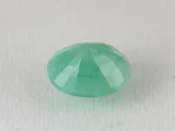 Brazilian Emerald 4.1 Carat (4.51 Ratti) Panna Stone back view — Sapota, pavilion facets and symmetry