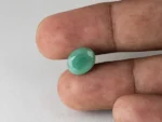 Brazilian Emerald 4.1 Carat (4.51 Ratti) Panna Stone in hand — Sapota, true scale and color