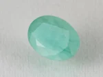 Brazilian Emerald 4.55 Carat (5.00 Ratti) Panna Stone top view — Sapota, vivid green oval