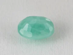 Brazilian Emerald 4.55 Carat (5.00 Ratti) Panna Stone back view — Sapota, pavilion facets and symmetry