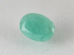 Brazilian Emerald 5.8 Carat (6.37 Ratti) Panna Stone top view — Sapota, vivid green oval