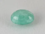 Brazilian Emerald 5.8 Carat (6.37 Ratti) Panna Stone back view — Sapota, pavilion facets and symmetry
