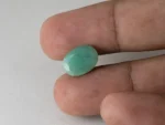 Brazilian Emerald 5.8 Carat (6.37 Ratti) Panna Stone in hand — Sapota, true scale and color