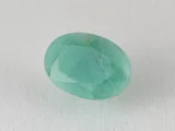 Brazilian Emerald 6.1 Carat (6.70 Ratti) Panna Stone top view — Sapota, vivid green oval