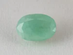 Brazilian Emerald 6.2 Carat (6.81 Ratti) Panna Stone top view — Sapota, vivid green oval