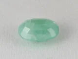 Brazilian Emerald 6.2 Carat (6.81 Ratti) Panna Stone back view — Sapota, pavilion facets and symmetry
