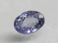Ceylon Blue Sapphire (Neelam) 3.26 Carat (3.58 Ratti) top view, Oval Mix Cut