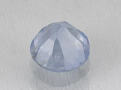 Ceylon Blue Sapphire (Neelam) 5.87 Carat (6.45 Ratti) pavilion view with step-facet symmetry