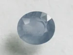 Ceylon Blue Sapphire (Neelam) 5.90 Carat (6.48 Ratti) top view, Oval Mix Cut