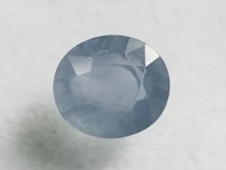 Ceylon Blue Sapphire (Neelam) 5.90 Carat (6.48 Ratti) top view, Oval Mix Cut
