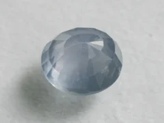 Ceylon Blue Sapphire 5.90 ct pavilion view with step-facet symmetry