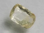 Ceylon Yellow Sapphire 3.18 ct side profile showing crown height and depth