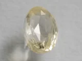 Ceylon Yellow Sapphire (Pukhraj) 3.2 Carat (3.52 Ratti) top view, Oval Mix Cut