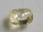 Ceylon Yellow Sapphire 3.64 ct pavilion facets and symmetry in Cushion Cut