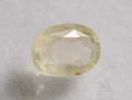 Ceylon Yellow Sapphire (Pukhraj) 5.48 Carat (6.02 Ratti) top view, Oval Mix Cut