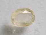 Ceylon Yellow Sapphire (Pukhraj) 5.48 Carat (6.02 Ratti) top view, Oval Mix Cut