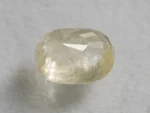 Ceylon Yellow Sapphire 5.48 ct pavilion facets and symmetry in Oval Mix Cut