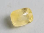 Ceylon Yellow Sapphire 9.48 ct side profile showing crown height and depth