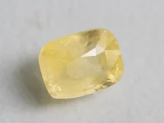Ceylon Yellow Sapphire 9.48 ct side profile showing crown height and depth