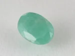 Zambian Emerald 6.16 Carat (6.77 Ratti) Panna Stone top view, vivid green oval