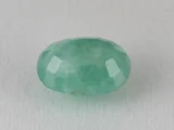 Zambian Emerald 6.16 Carat (6.77 Ratti) Panna Stone back view with pavilion facets and symmetry