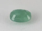 Zambian Emerald 6.45 Carat (7.09 Ratti) Panna Stone back view with pavilion facets and symmetry