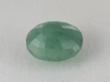 Zambian Emerald 7.15 Carat (7.86 Ratti) Panna Stone back view with pavilion facets and symmetry