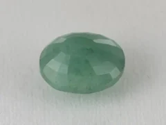 Zambian Emerald 7.15 Carat (7.86 Ratti) Panna Stone back view with pavilion facets and symmetry