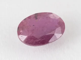 Bangkok Ruby Stone (Manik) 10.05 Carat (11.04 Ratti) top view, natural red oval cut gemstone