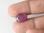 Bangkok Ruby Stone (Manik) 10.05 Carat (11.04 Ratti) in hand for real size and colour reference